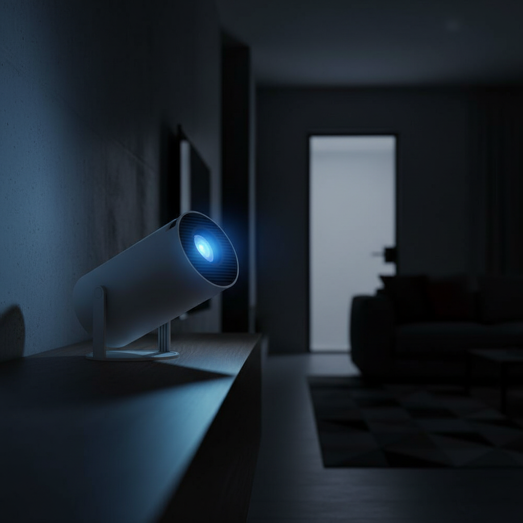 AuraHaven™ LumiOne — Smart Portable Home Projector