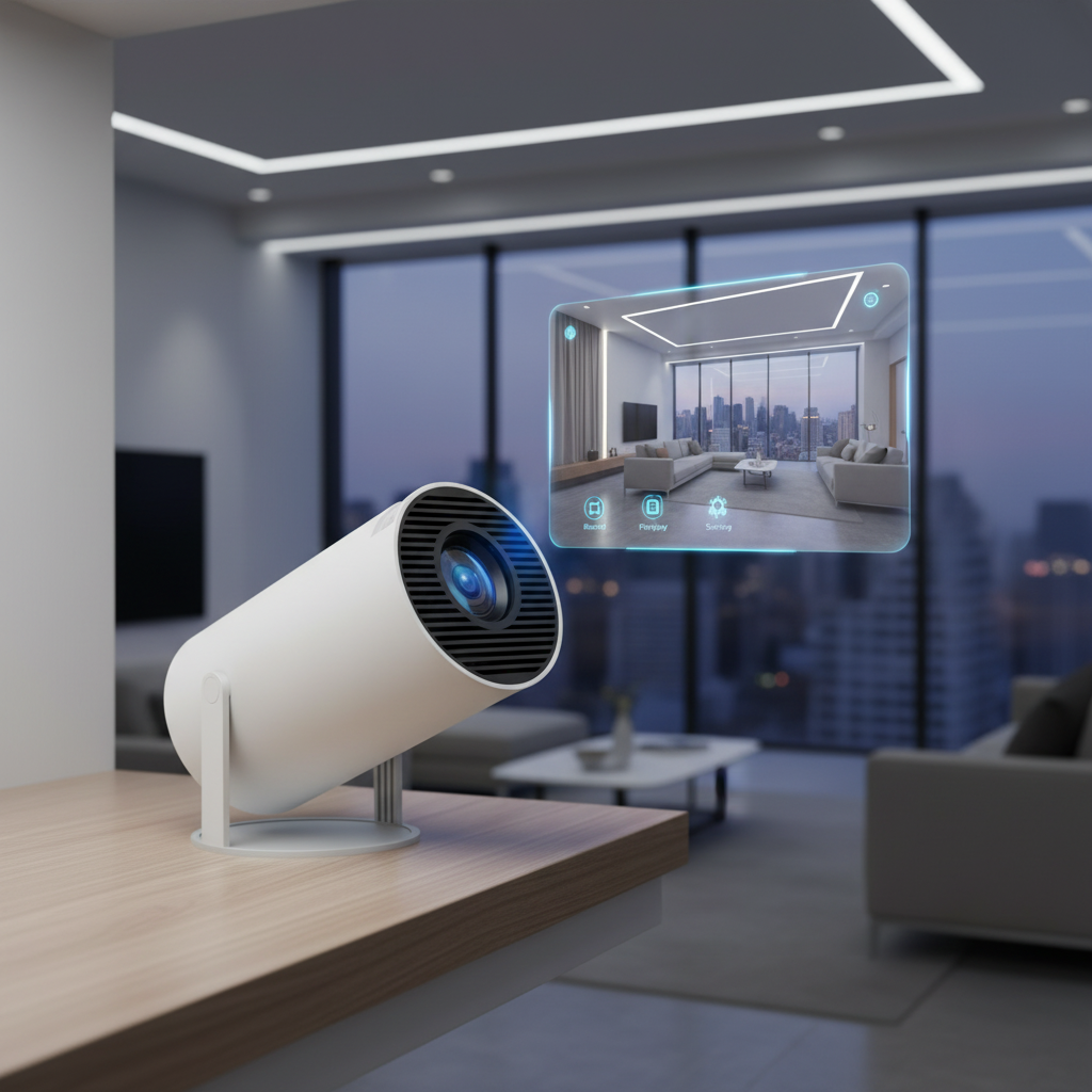 AuraHaven™ LumiOne — Smart Portable Home Projector